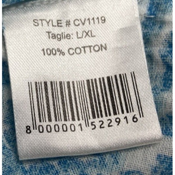 Antica Sartoria Dress XL White Blue Coral Beaded Cotton Beach Coastal Tassels - Picture 8 of 12